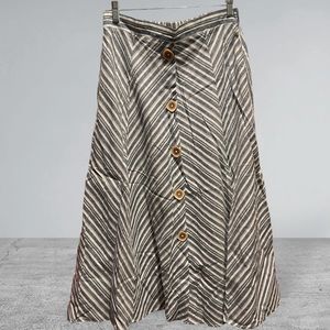 Lavender Sky Stripe Long Skirt